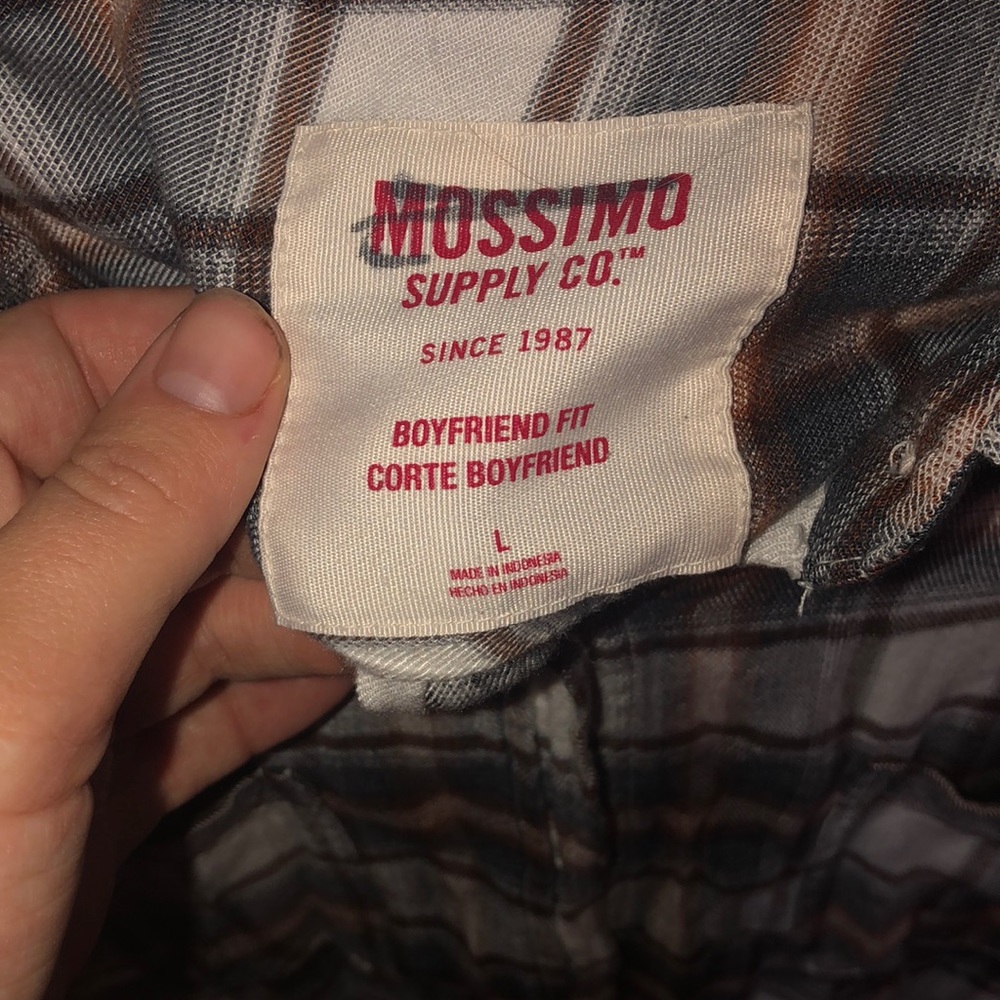Navy and brown flannel - Picture 2 of 3